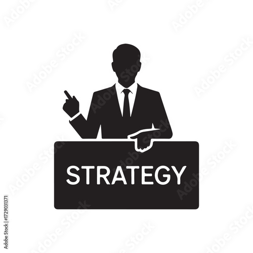 Business Man Vector Icon, Symbol of professionalism, leadership, and success, Vector illustration  EPS 10.