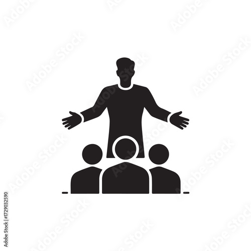 Business Man Vector Icon, Symbol of professionalism, leadership, and success, Vector illustration  EPS 10.