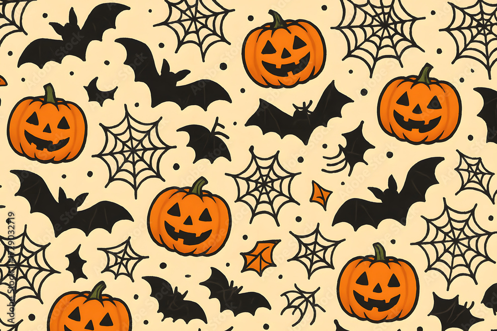 halloween seamless pattern