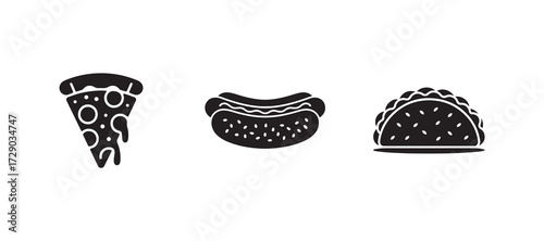  Classic Hotdog Style, Clean hotdog icon with dotted bun design, Street Hotdog Bite Simple hotdog illustration with retro look, vector illustration eps 10.