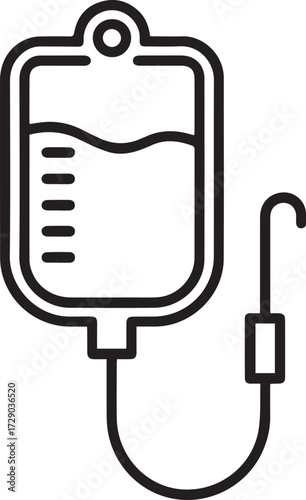 Vector art of intravenous drip bag for medical treatment use