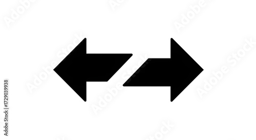 Black arrow isolated on white background, arrow png. A black and white graphic depicting two arrows moving in opposite directions. Free Download Black arrow isolated on white background, arrow png. A black and white graphic depicting two arrows moving in opposite directions. - GFXLoad