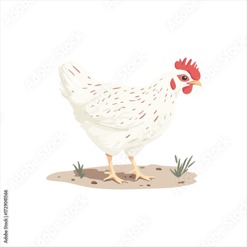 White chicken illustration