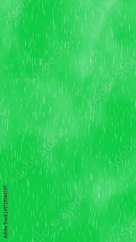 Foggy white smoke on vertical green screen adds falling rain effect, perfect for video overlays, special effects, and atmospheric visual enhancements.