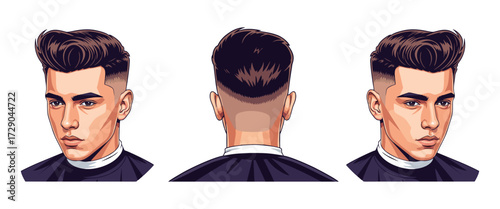 Men's hairstyle models