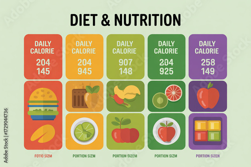 Empowering healthy choices with clear daily calorie breakdowns and visual food portion guides for smart nutrition planning and wellness journeys