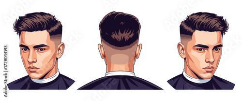 Men's hairstyle models