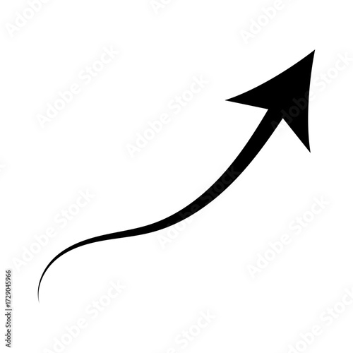 Minimal black arrow upside icon design.
