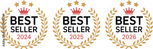 Award emblems signifying top sales success and achievement in consecutive years.