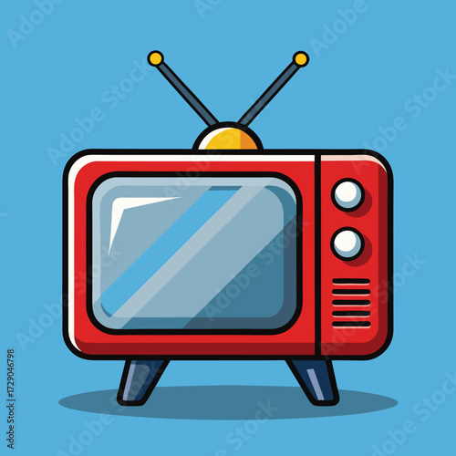 Retro Cartoon Illustration of a Vintage T Shirt Design with Bold Colors
