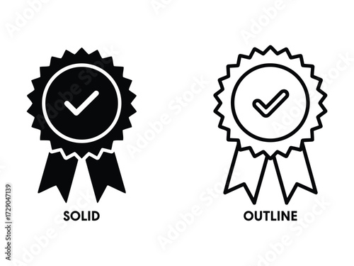 Achieve excellence with these award ribbon icons for quality and success