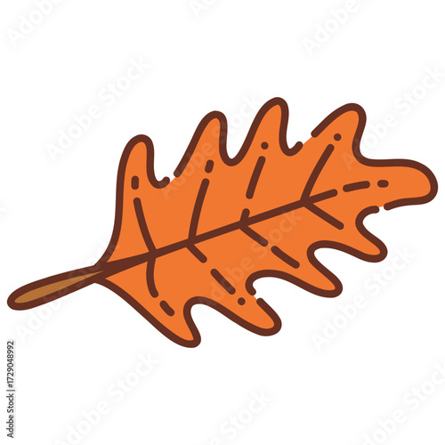 vector illustration of an autumn leaf