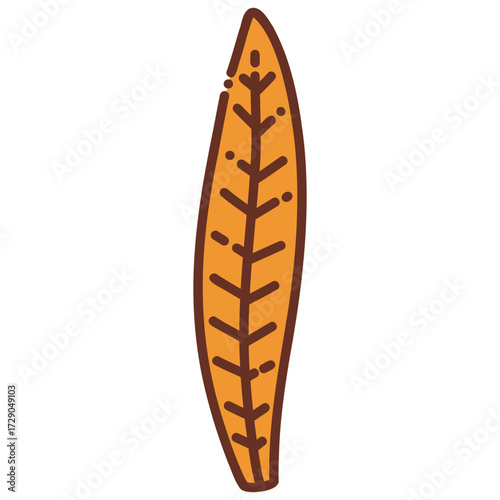 orange leaf vector illustration