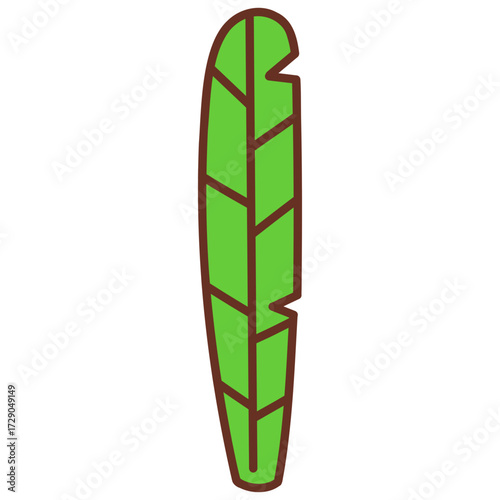 green abstract floral leaf