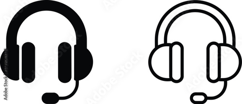 Iconic headset with microphone for communication and audio