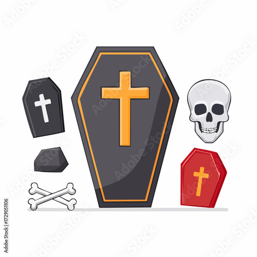 A creepy green zombie hand with dripping blood eerily emerges from a mound of dirt in a grassy field, signifying a spooky resurrection perfect for Halloween or horror-themed designs and events