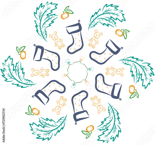 vintage christmas morning themed snowflake design (20250926092856) modern colour scheme
