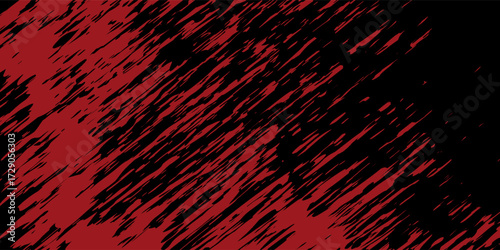 Abstract grunge red paint spill background. Blood spill on black background