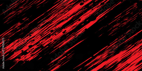 Abstract grunge red paint spill background. Blood spill on black background