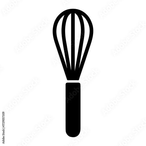 Silhouette vector of kitchen whisk utensil for cooking and baking