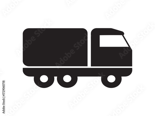 Transport silhouette icon vector illustration solid black symbol for logistics shipping