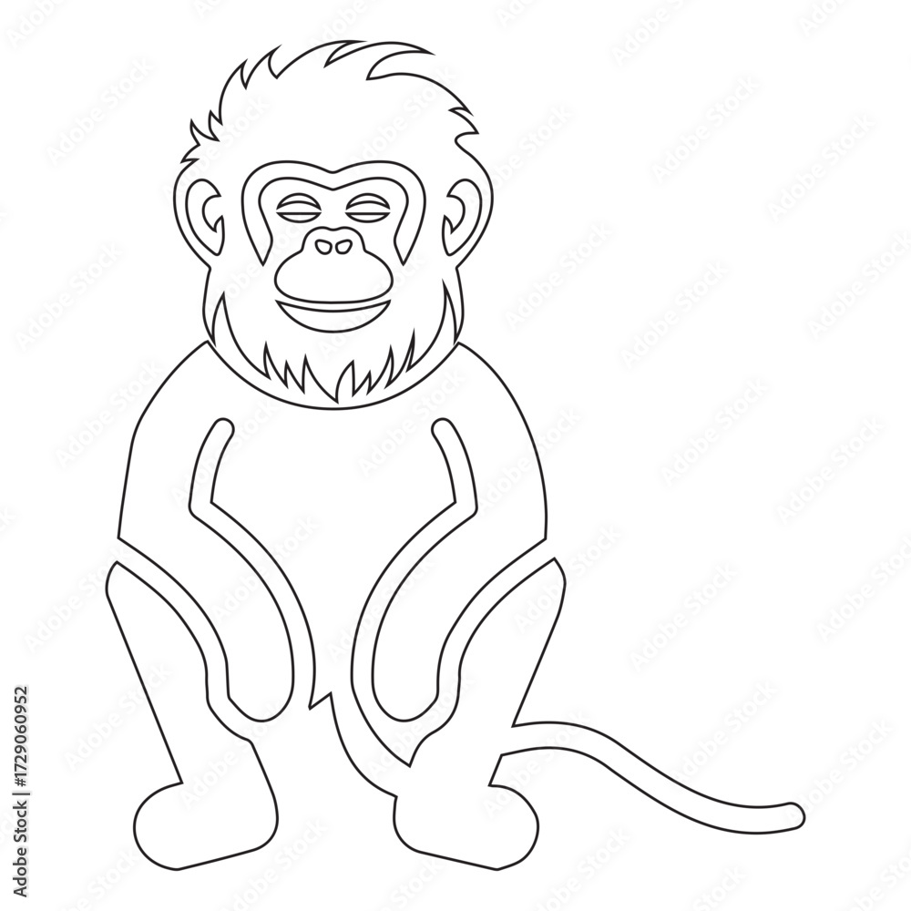 Fototapeta premium monkey icon