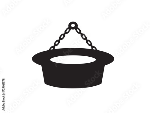 Trap silhouette icon vector illustration solid black symbol for capture snare