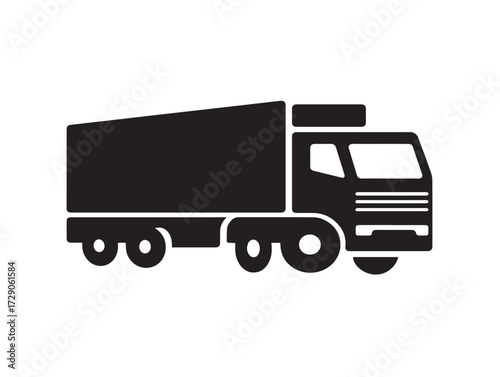 Transport silhouette icon vector illustration solid black symbol for delivery service