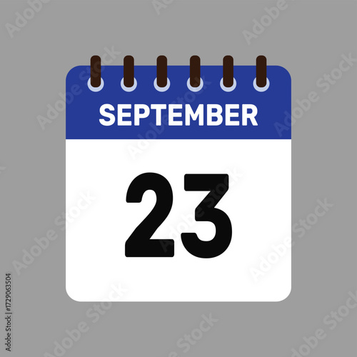 calendar with september 23 icon vector reminder for important deadlines and special events this autumn season