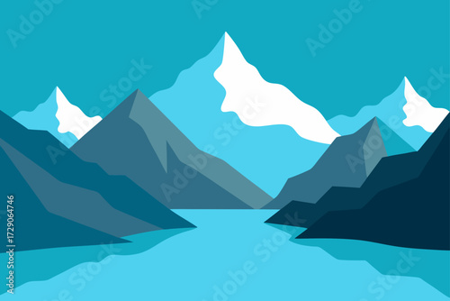 mountain landscape with mountains