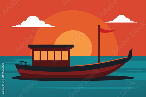 boat in the ocean