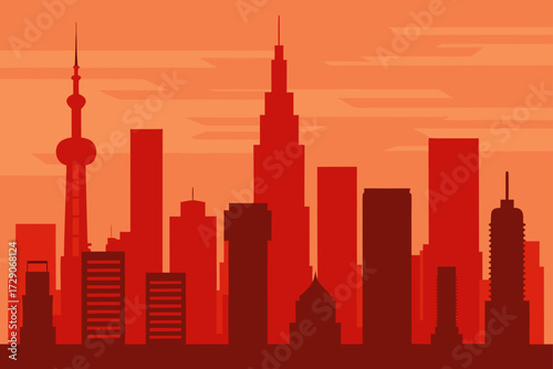 toronto skyline at sunset