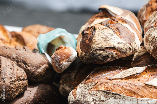 CLOSE UP OF A FRENCH FRESH BACKED BREAD, ST BARTH, CARIBBEAN 
