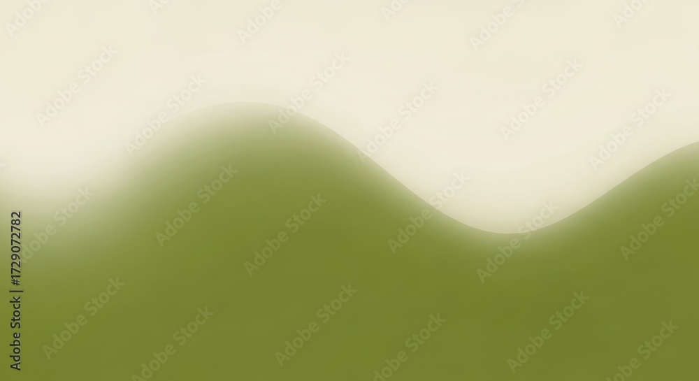 Obraz premium Abstract olive green and cream gradient background with wavy pattern