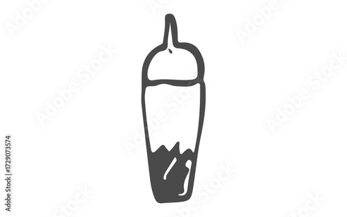 hand drawn vector illustration of a pencil