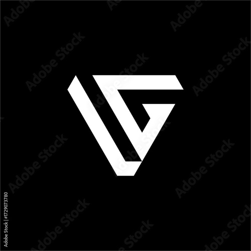 This sleek and futuristic GV or VG monogram logo has a refined, geometric aesthetic. It's an ideal choice for professional consulting firms or cutting-edge companies.
