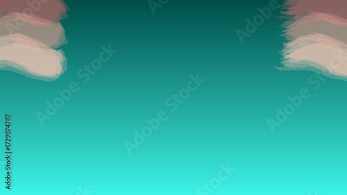 Turquoise sky with clouds vector illustration for graphic design projects and digital artwork creation use