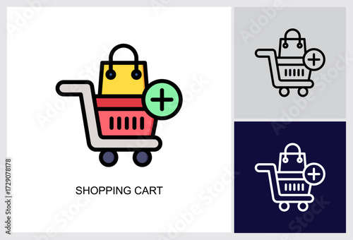 Checkout Page icon Multi Style Vector Illustration 