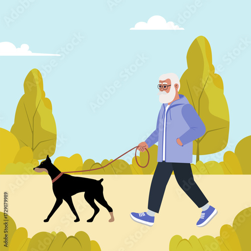 Retirement Dog Activity Retired people Park Health
