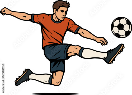 football player kicking ball