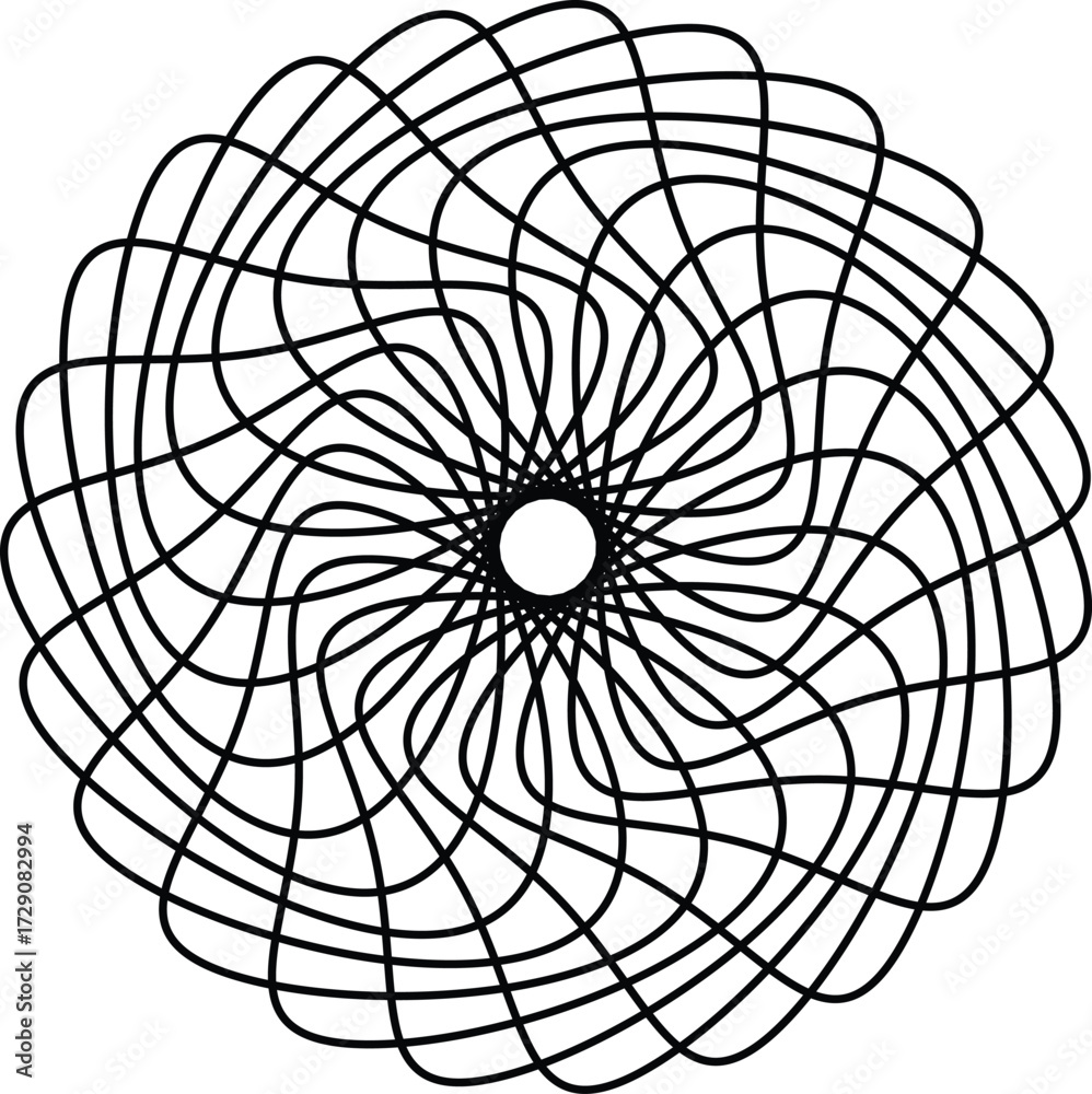 Obraz premium Vector geometric circular ornament isolated on a white background