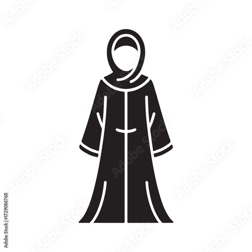 Elegant Abaya Variant With Hood Icon