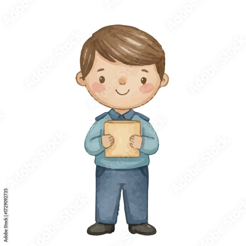 cute cartoon character police illustration element