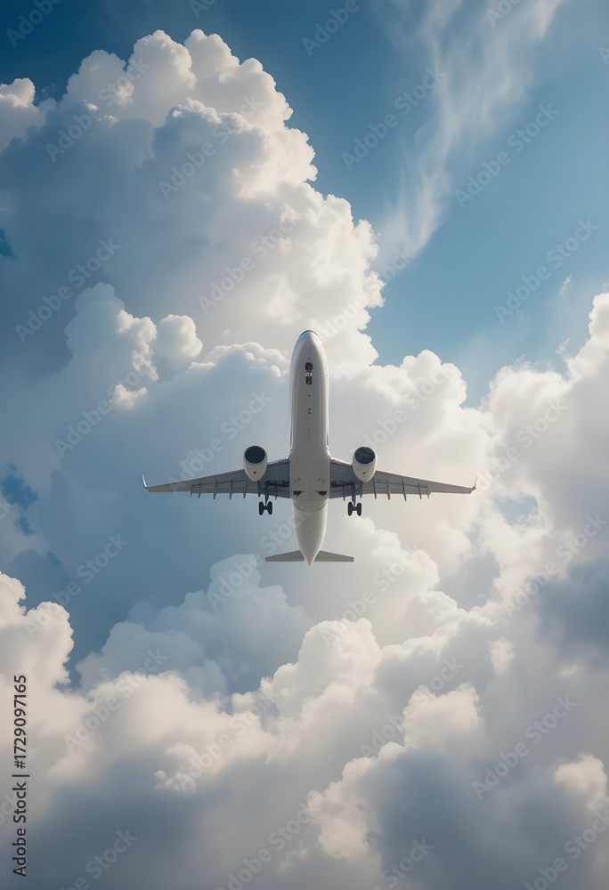 Obraz premium airplane in the clouds