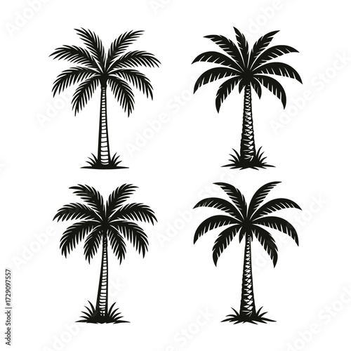 Palm Tree Art Vector Collection