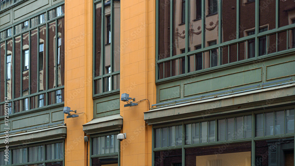 Obraz premium Old architectural building close-up