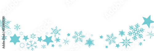 minimal light blue winter border vector illustration with delicate snowflake pattern festive background for seasonal greeting