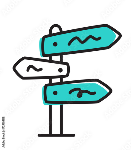 Signs pointing in different directions