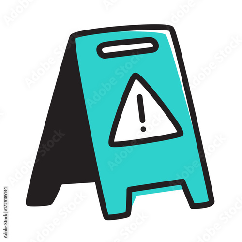 Caution: wet floor sign