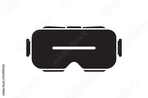 VR Headset Silhouette Vector Graphic Virtual reality headset silhouette design